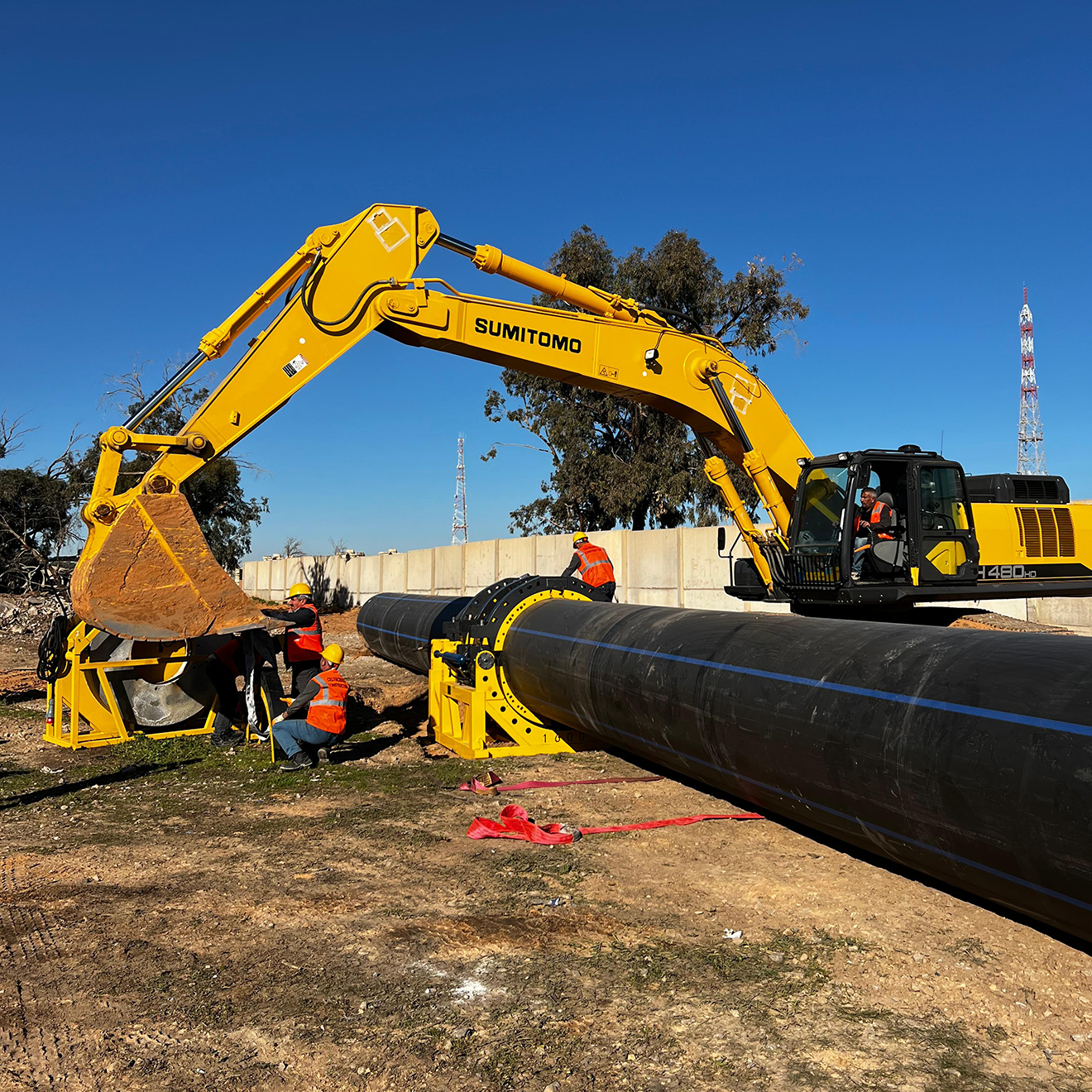 Libya Water Pipeline Project — Welping WP1600 Butt Fusion Machine in Use