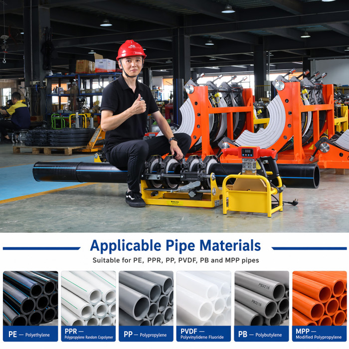 C Series Manual Butt Fusion Machines for 40–250 mm PE/PP Pipes